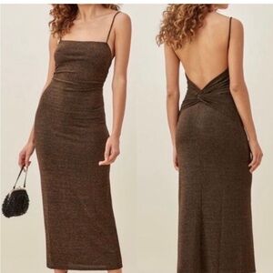 Reformation Brown Maxi Dress